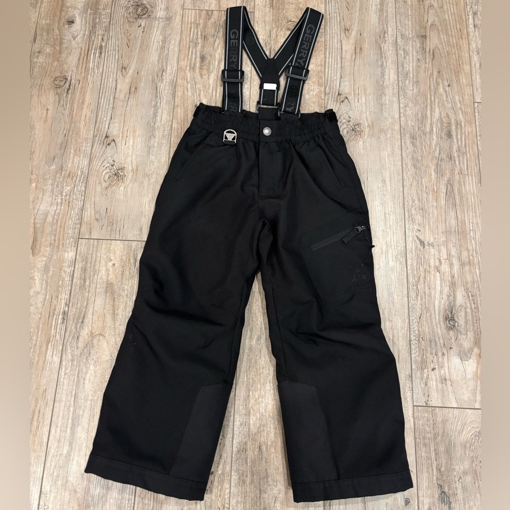 Gerry Black Suspender Snow Pants Size XS 5-6